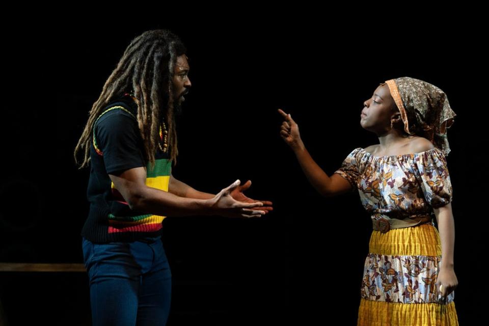 Arinzé Kene and Gabrielle Brooks as Bob and Rita Marley (Craig Sugden)