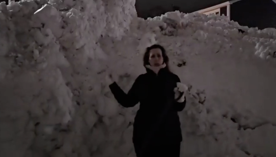 NATHAN COLEMAN: Towering snow piles in Sydney, Nova Scotia (Feb. 17, 2024)