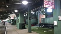 A workout area sits idle in the concourse under the first base stands at Fenway Park, Thursday, July 2, 2020, in Boston. The Boston Red Sox are scheduled resume training camp Friday at Fenway. (AP Photo/Jimmy Golen)