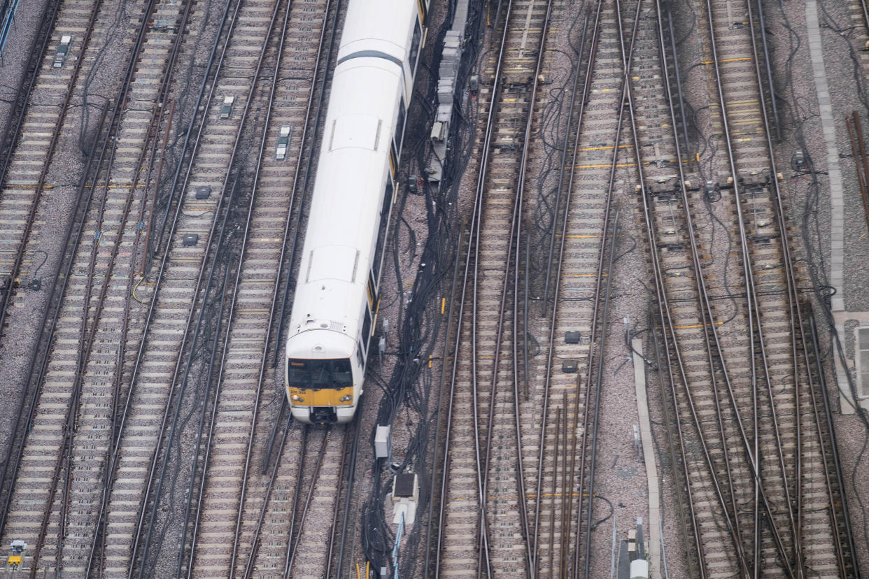 <em>Hot stuff – speed restrictions are being introduced on Britain’s railways amid concern that rails will buckle (Picture: PA)</em>