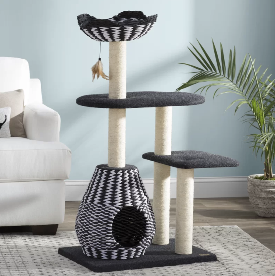 Clawdia can use a new kitty condo. (Photo: Wayfair)