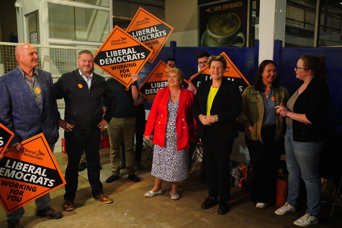 The Liberal Democrats are celebrating a huge win in Somerset, toppling the Tory safe seat of Somerton and Frome (PA)