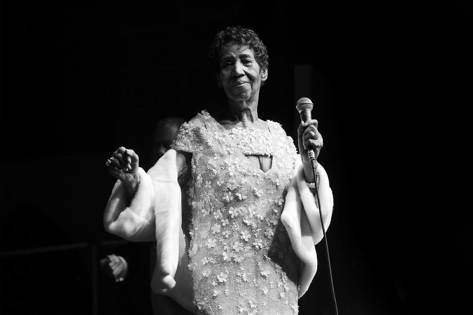 Aretha Franklin performs at the Elton John AIDS Foundation gala on Nov. 7, 2017, in New York City. (Photo: Nicholas Hunt/WireImage)