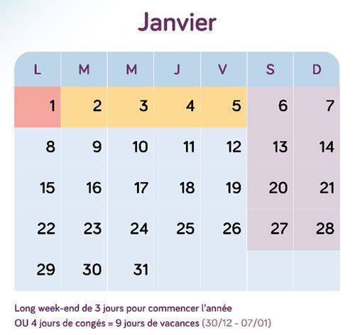 Les 7 jours à poser absolument en 2024 sont connus. Découvrez le