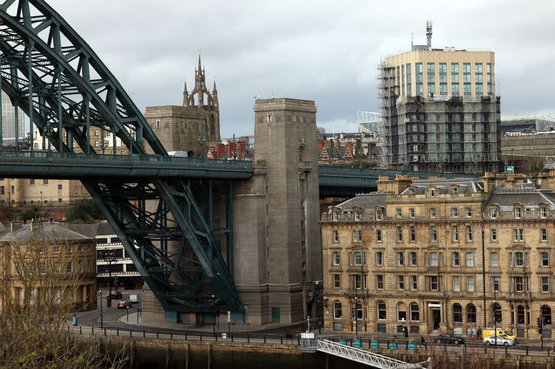 Newcastle city centre general views. The Quayside.