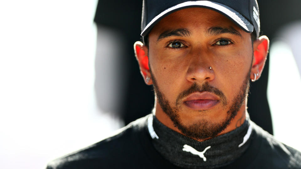 Lewis Hamilton is pictured at the Russian F1 GP.