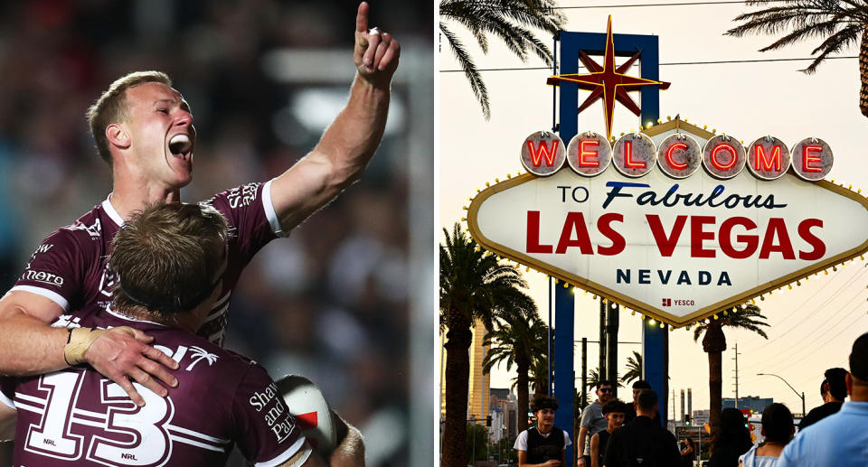 Manly will have a strict do's and dont's list covering expectations around player movement and
behaviour while they visit Vegas for next year's historic NRL premiership kick-off. Image: Getty