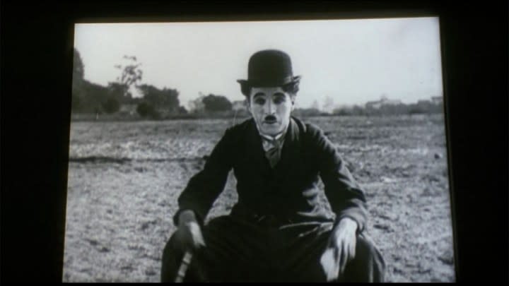 Charlie Chaplin in archival footage from Chaplin.