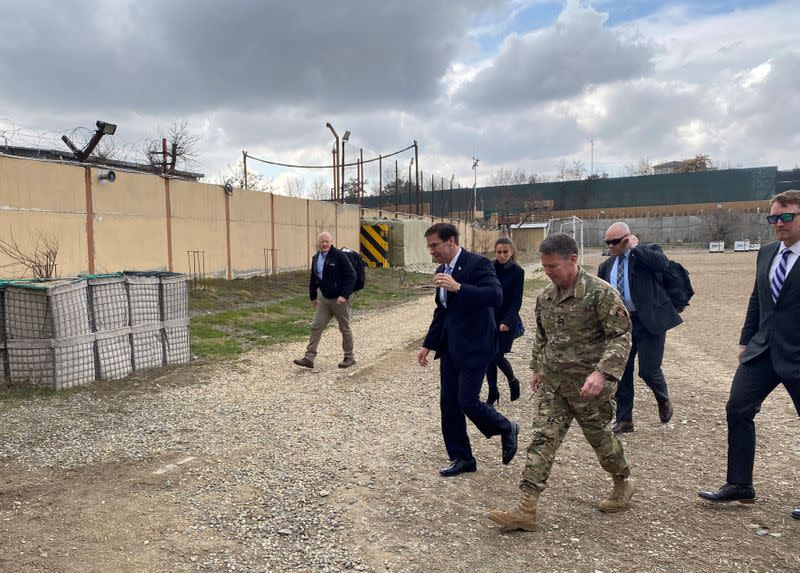 U.S. Defense Secretary Mark Esper arrives in Kabul