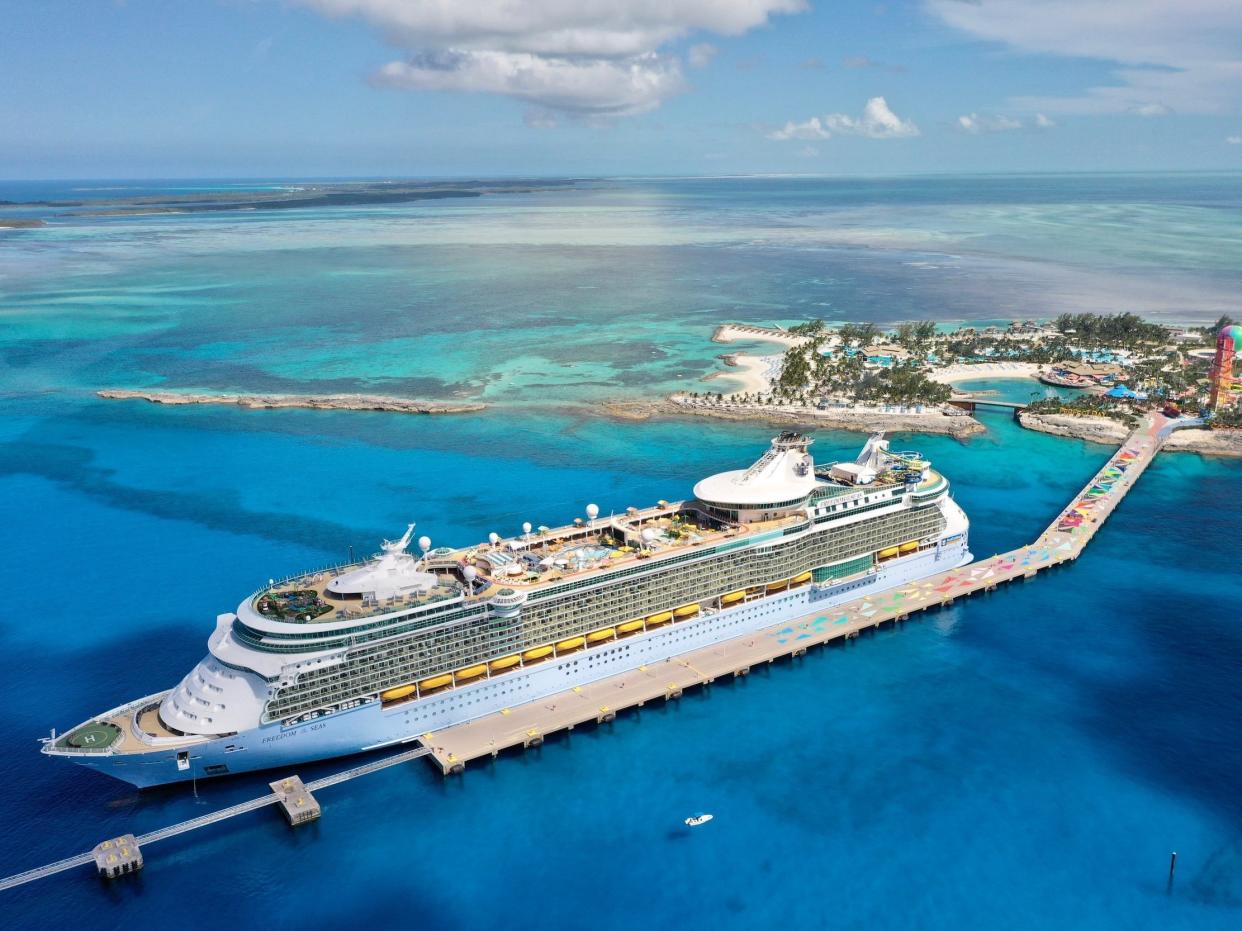 rendering of Royal Caribbean's Freedom of the Seas cruise ship