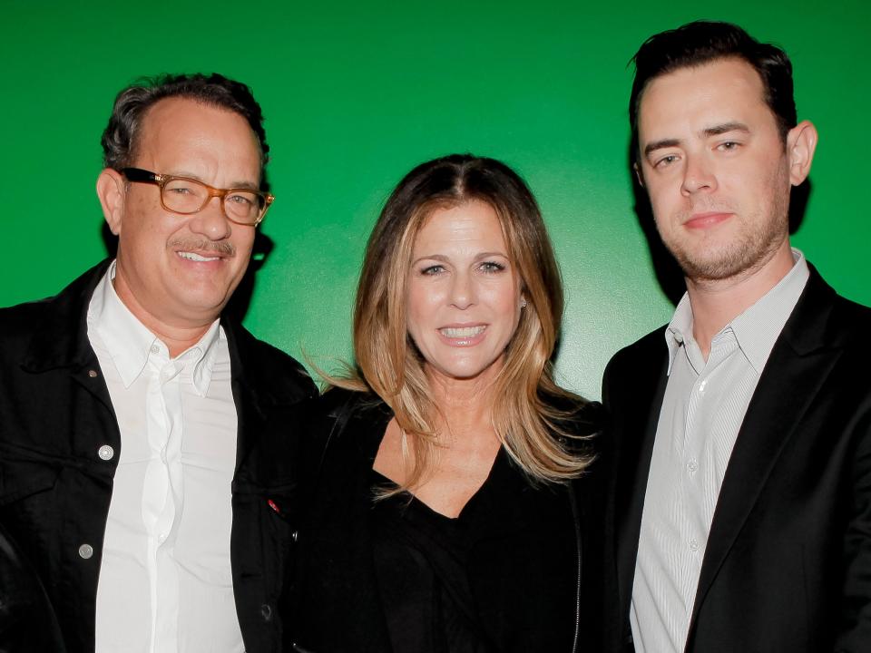 Colin Hanks with Tom Hanks and Rita Wilson