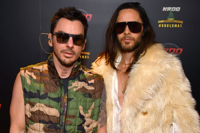 <p>Jeff Kravitz/FilmMagic</p> Shannon Leto and Jared Leto of Thirty Seconds to Mars pose during KROQ Absolut Almost Acoustic Christmas 2018 on December 8, 2018 in Inglewood, California.