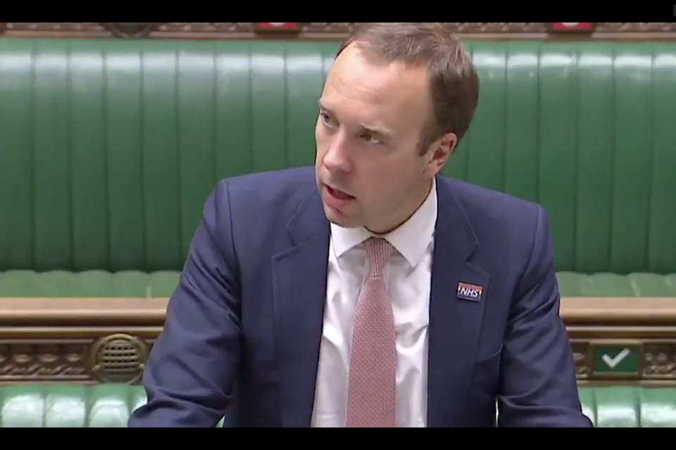 Matt Hancock also warned rule-breakers will suffer tougher sanctions (Parliament TV)