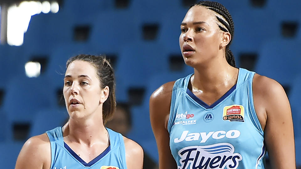 Jenna O&#39;Hea and Liz Cambage, pictured here in action for the Southside Flyers in the WNBL.