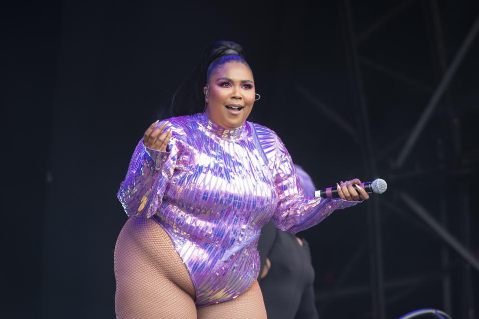 Lizzo performs live on the West Holts stage on day 4 of Glastonbury 2019, Worthy Farm, Pilton, Somerset. Picture date: Saturday 29th June 2019.  Photo credit should read:  David Jensen/EmpicsEntertainment