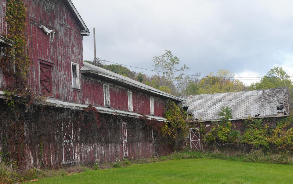 The back of a barn at Lusscroft Farm, owned by the state as part of Stokes State Forest. The Friends of Lusscroft Farm are holding a "barn sale" of donated goods on Oct. 28, to raise funds to help repair and restore the historic farm.