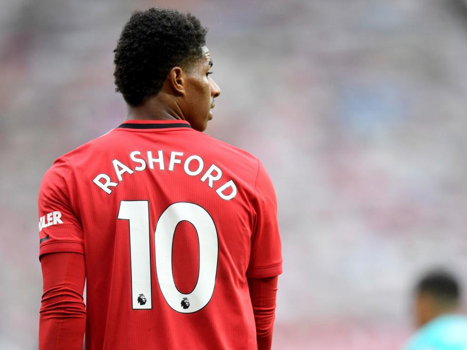 Manchester United's Marcus Rashford: PA