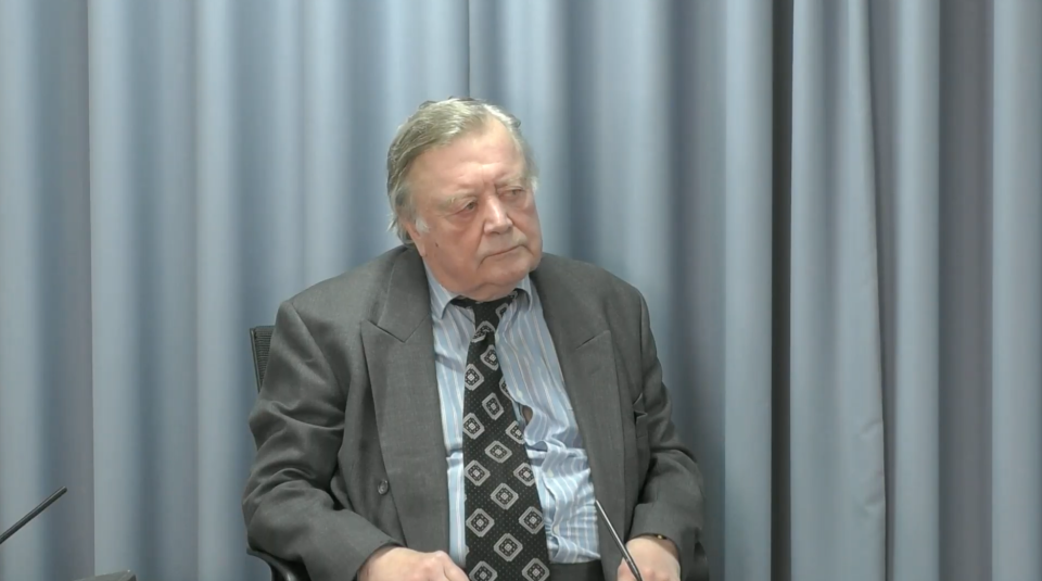 Ken Clarke at the Infected Blood Inquiry (Infected Blood Inquiry/PA)