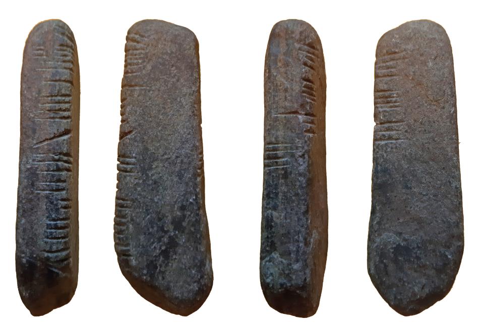 A sandstone rock with Ogham script has been found during lockdown (Birmingham Museums Trust/PA)