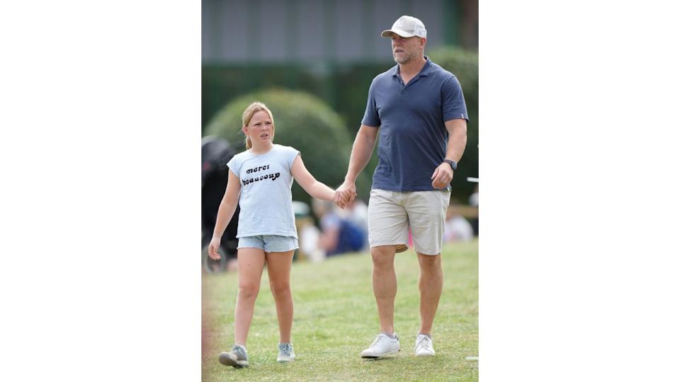 Mia and Mike Tindall enjoyed the sunshine on Sunday