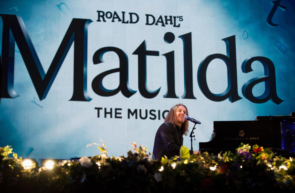 Tim Minchin and The Cast of Matilda perform on stage at the BBC Proms in the Park on September 10, 2016. (Photo by Jo Hale/Redferns)