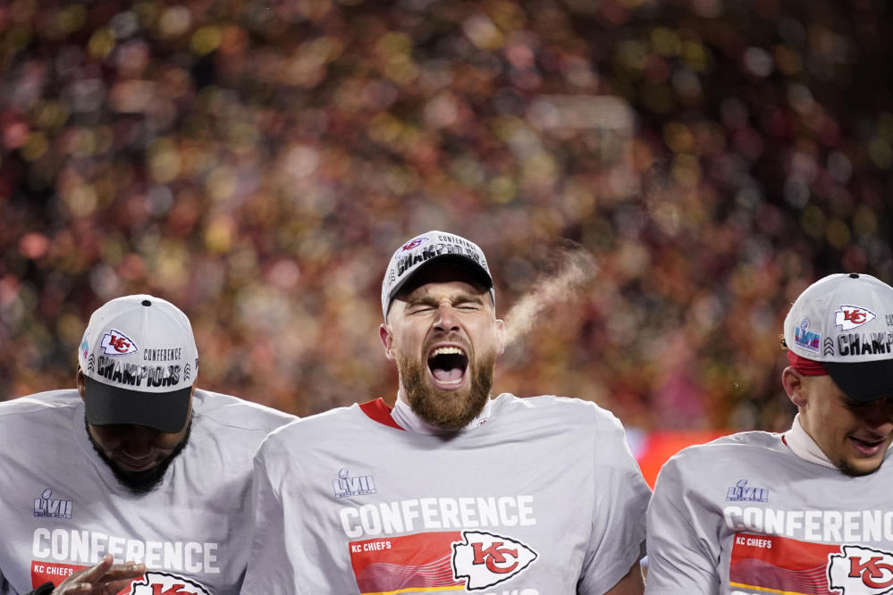 Kansas City Chiefs Tight Ends Travis Kelce And Tony Gonzalez Share