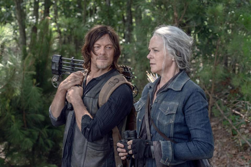 Norman Reedus and Melissa McBride on 'The Walking Dead'