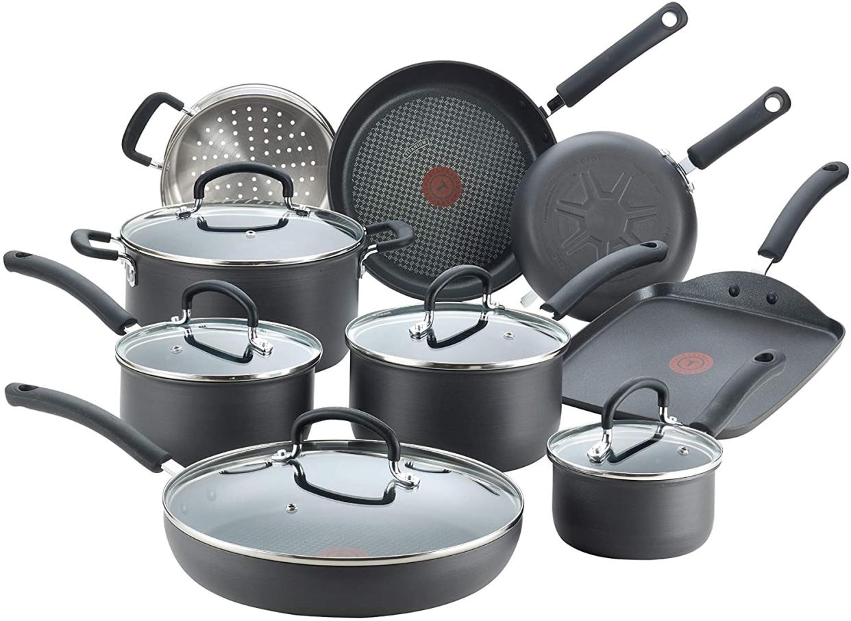 T-fal 14-piece cookware set, prime day kitchen deals