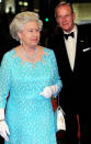 <p>The Queen’s best looks always come at the Royal Variety Show. In 2001, she donned a dainty blue number.<br><i>[Photo: PA]</i> </p>