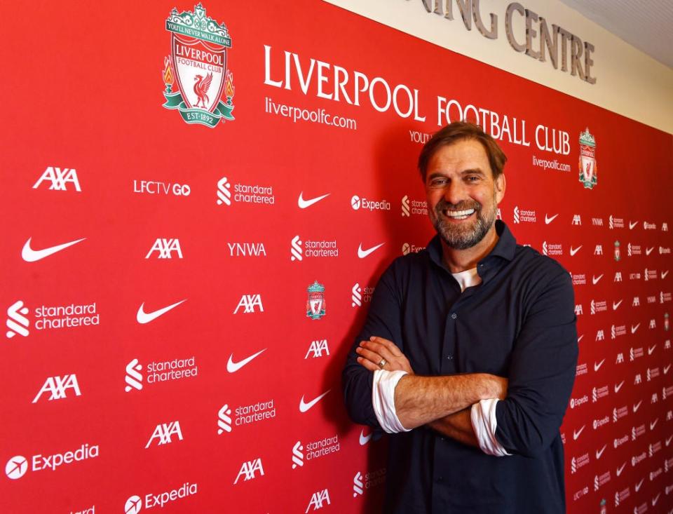 Jurgen Klopp has confirmed he is staying at Liverpool beyond 2024  (Liverpool FC via Getty Images)