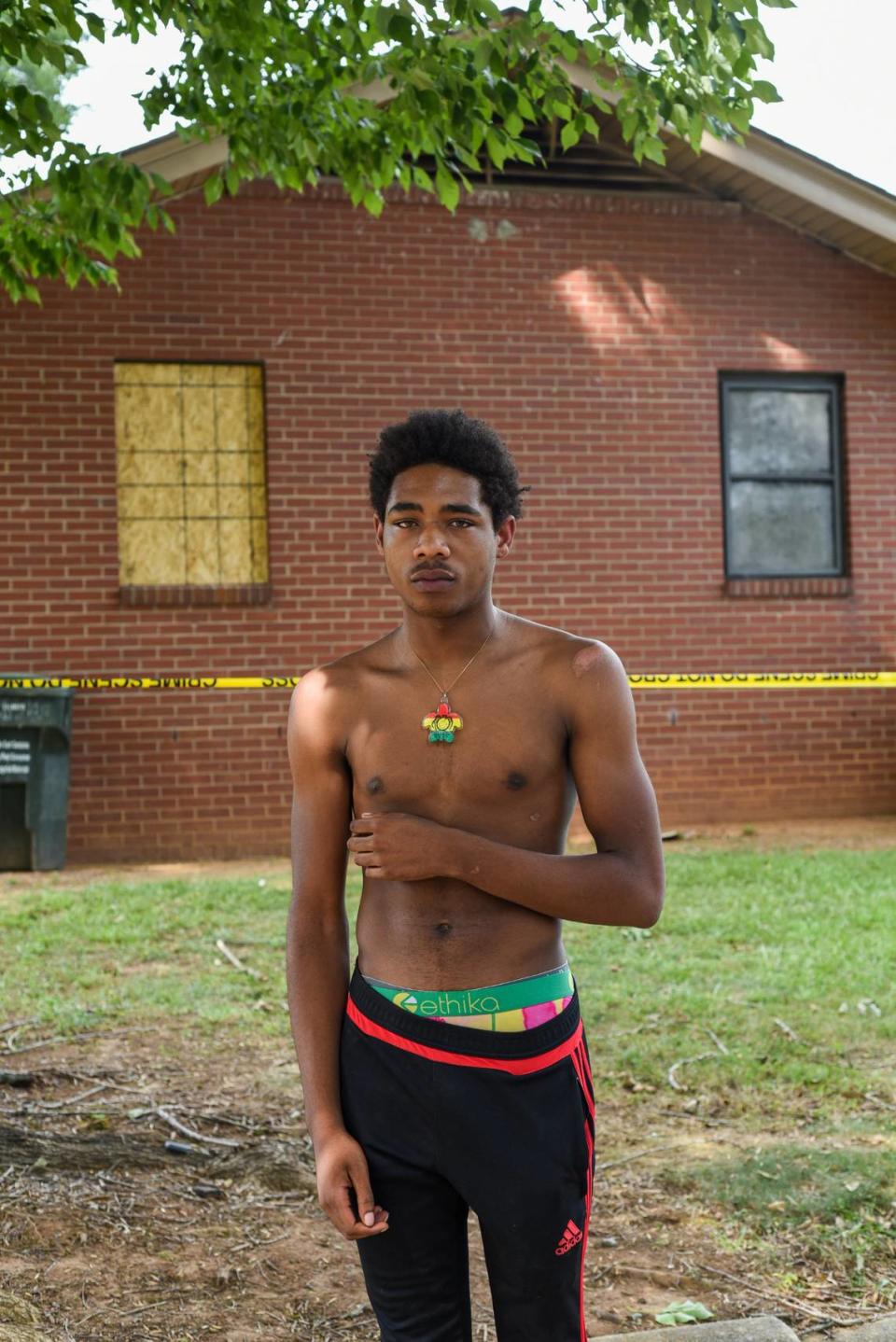 Cristiano Gray, 17, charged into the fire at Chapman Homes in Concord, N.C. on Sunday, Aug. 20, 2023. He said he didn’t hear anything – no fire alarms or smoke detectors.