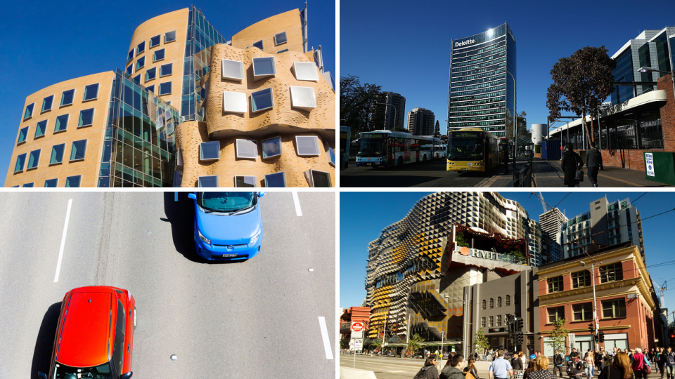 Clockwise: UTS, Deloitte, RMIT, Toyota. (Source: Getty)