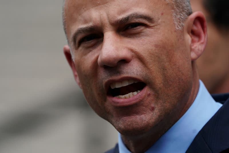 FILE PHOTO: Lawyer Michael Avenatti speaks as he departs federal court in the Manhattan borough of New York