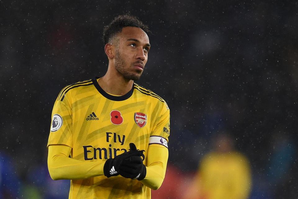 <p>Captain Pierre-Emerick Aubameyang spent six hours at a Gambian airport before playing 90 minutes for Gabon</p>AFP via Getty Images