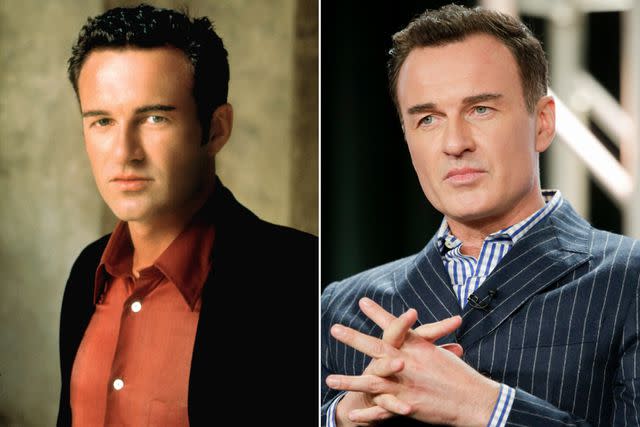 <p>Viacom/courtesy Everett Collection; Francis Specker/CBS via Getty</p> Julian McMahon on 'Charmed' and in 2020