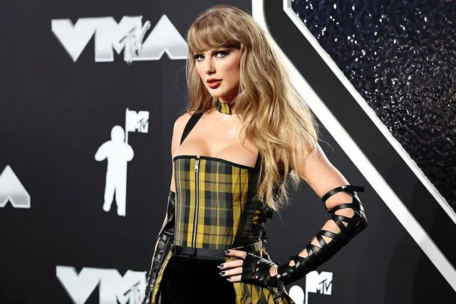 <p>Jamie McCarthy/WireImage</p> Taylor Swift attends the MTV Video Music Awards in New York in September 2024