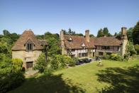 <p>Looking for a beautiful new countryside home? Well, this gorgeous Grade II listed country house was owned in the 1930s by the Queen Mother's aunt, Alice Bowes-Lyons. </p><p>Here, you'll discover 20 acres of land, four reception rooms, seven bedrooms, an annexe and outbuildings, too. </p><p><a href="https://www.knightfrank.co.uk/properties/residential/for-sale/hosey-common-road-westerham-kent-tn16/sev150227" rel="nofollow noopener" target="_blank" data-ylk="slk:This property is currently on the market for £3,500,000 via Knight Frank;elm:context_link;itc:0;sec:content-canvas" class="link ">This property is currently on the market for £3,500,000 via Knight Frank</a>. </p>