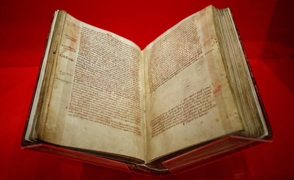 Magna Carta book opened