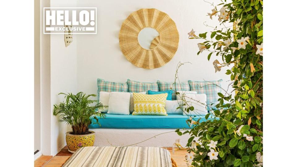 Veronica Schmidt's Marbella home boho seating area