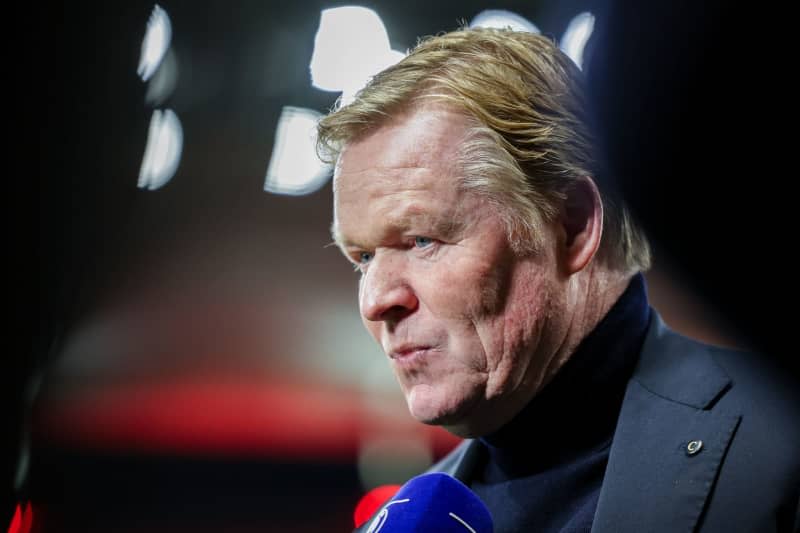 The Netherlands' coach Ronald Koeman speaks during an interview ahead of the International Friendly soccer match between Germany and Netherlands at the Deutsche Bank Park stadium. Christian Charisius/dpa