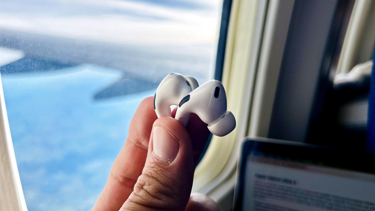  Apple AirPods Pro 2 on an airplane . 