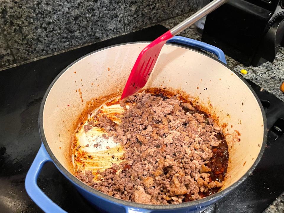 Adding meat to Carbone Bolognese