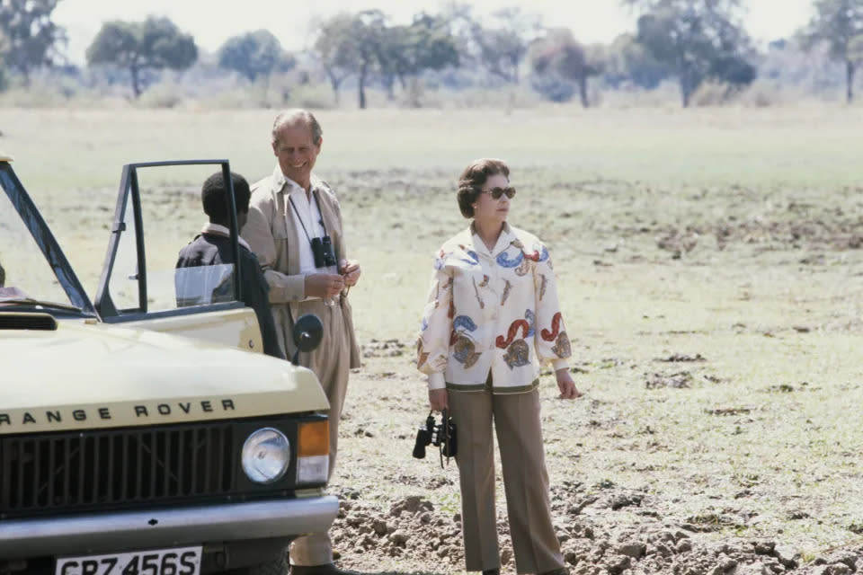 Die Königin und Prinz Philip bei ihrem Staatsbesuch in Sambia im Jahr 1979. (Bild: Getty Images)