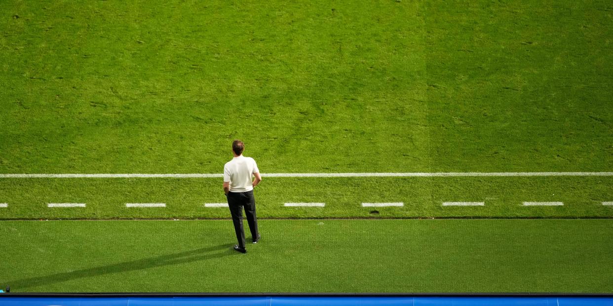 Englands Trainer Gareth Southgate beim Spiel gegen Dänemark<span class="copyright">AP</span>