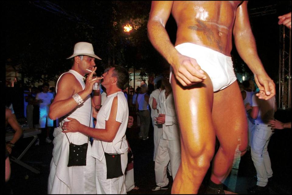 gay pride white party