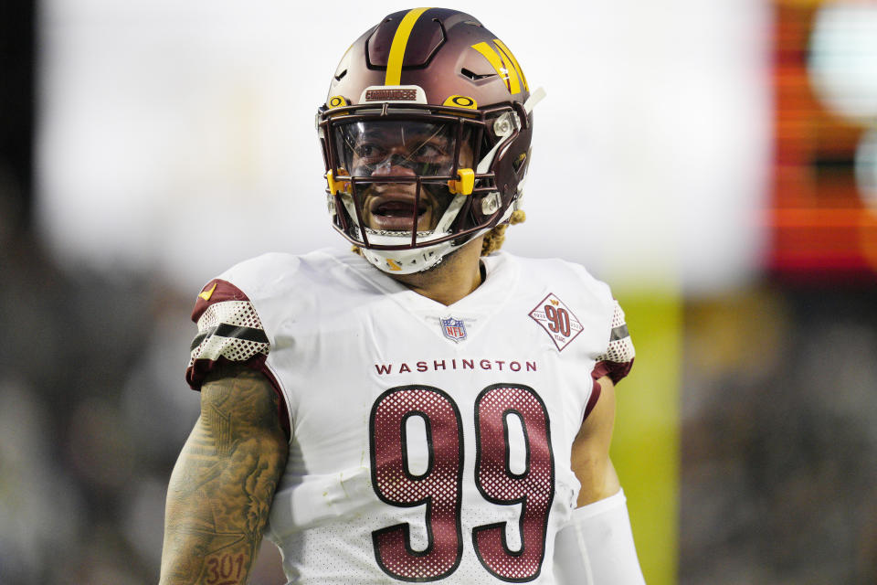 Chase Young #99 of the Washington Commanders. (Photo by Jess Rapfogel/Getty Images)