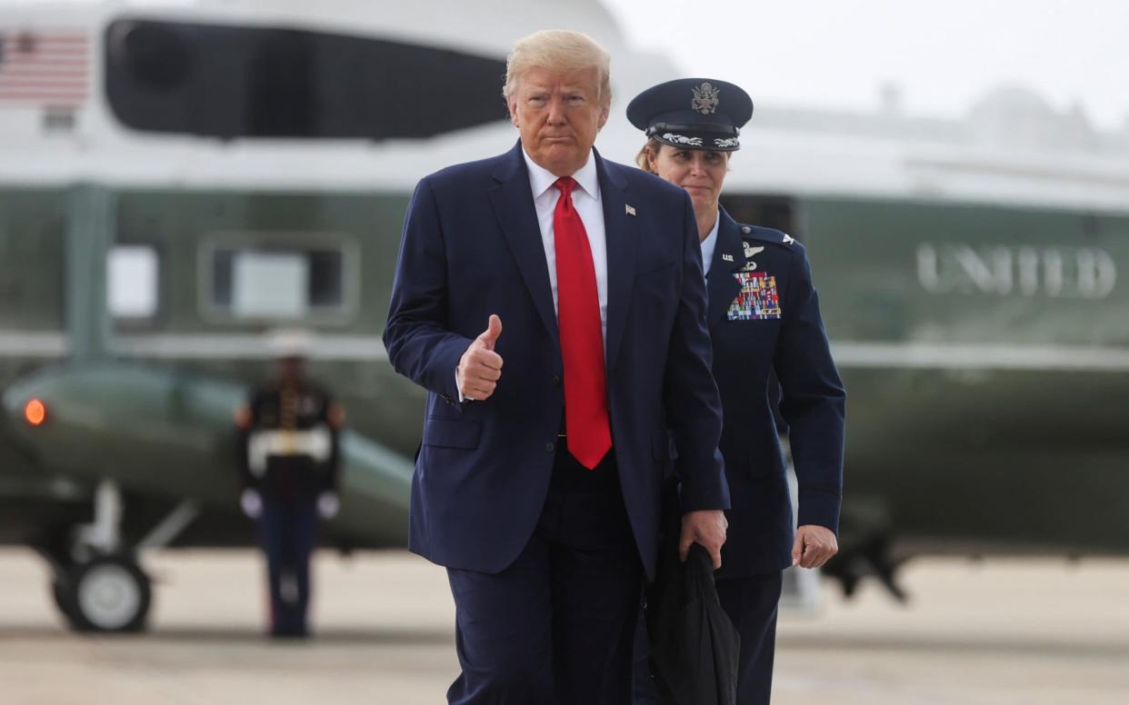 Donald Trump departs Washington to travel to Texas yesterday  - Reuters /Jonathan Ernst