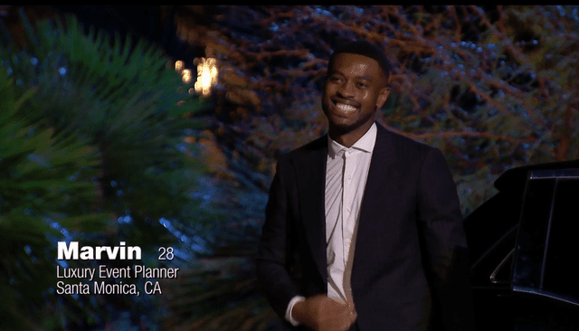 <p>ABC</p> Marvin flashes his pearly whites on 'The Bachelorette'