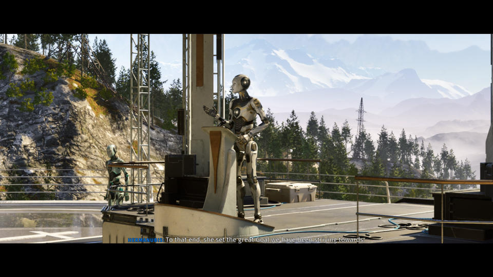 The Talos Principle opening cinematic screenshot.