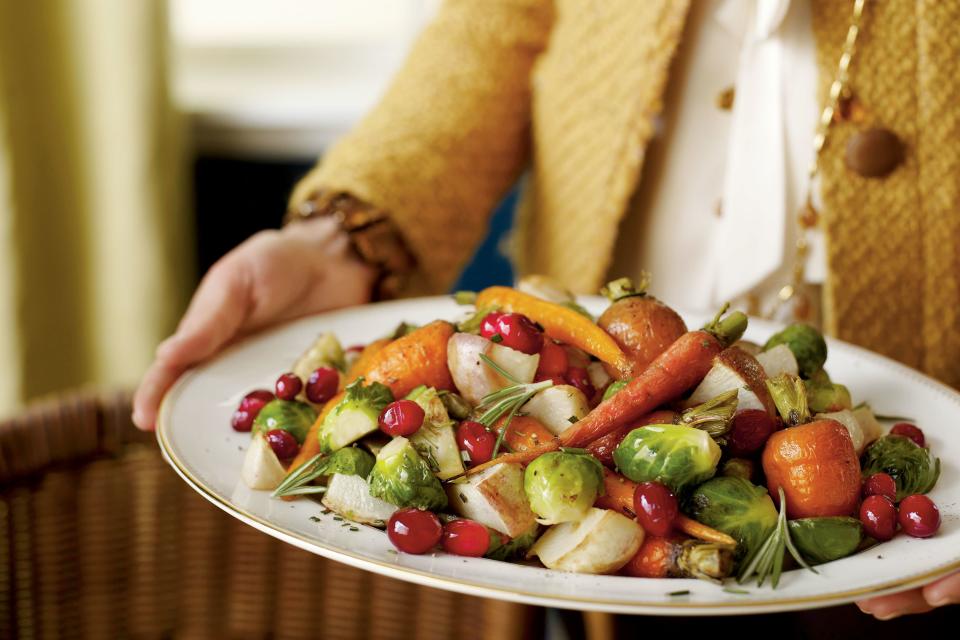 Cranberry Roasted Winter Vegetables